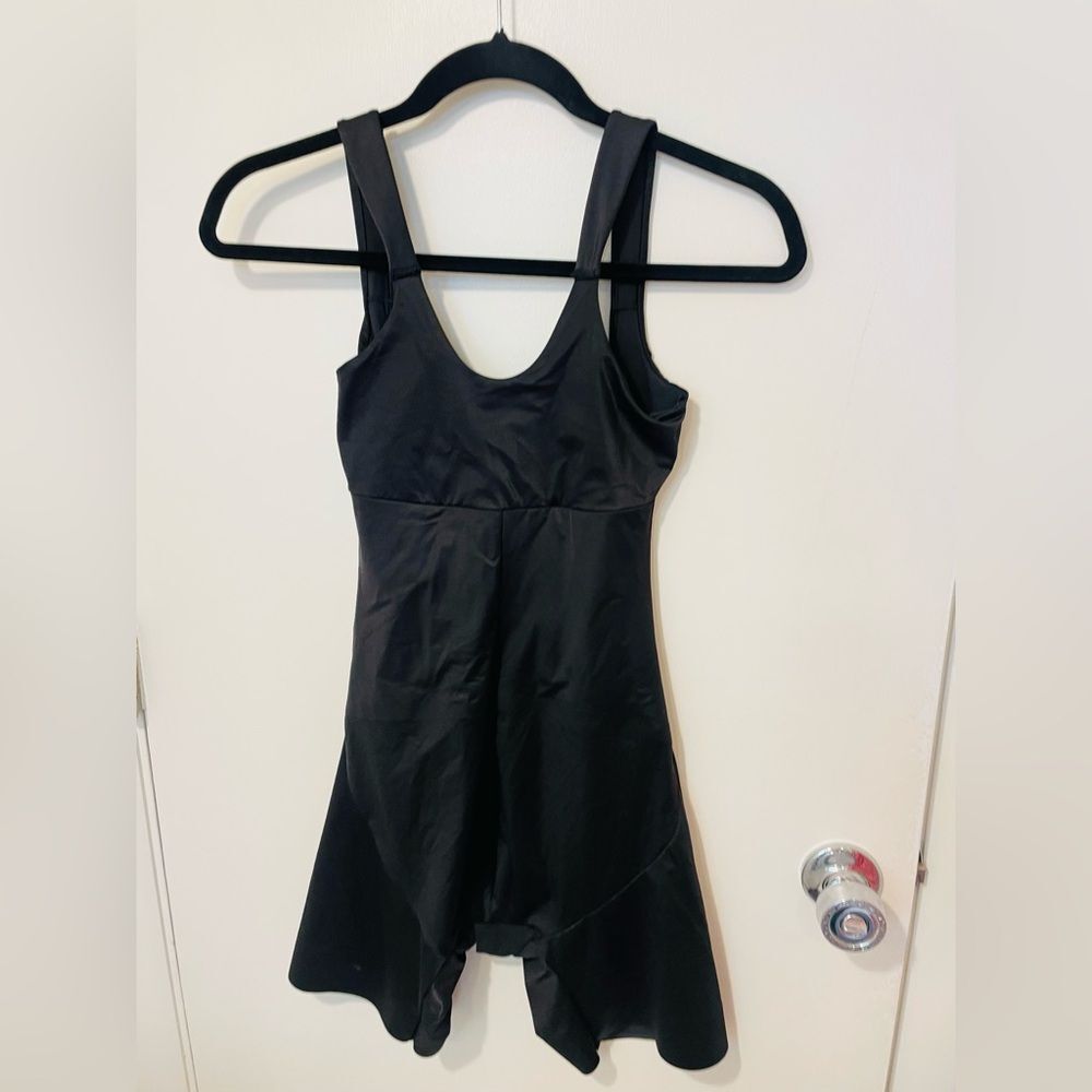 TC Fine Intimates black Firm Control Open-Bust One piece Bodysuit sz L shapewear